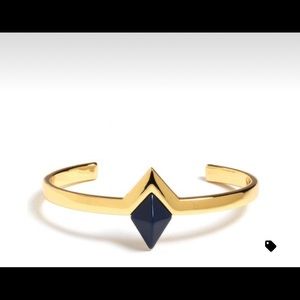 House of Harlow Triangle Cuff - Navy Blue Stone
